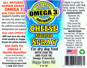 Cheese Spray Dog Food Topper  4 oz