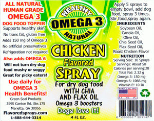 Chicken Flavor-All Natural dog food topper 4 oz