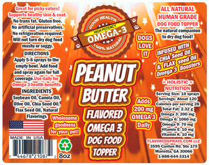 Peanut Butter Flavor Dog Food Topper 8 oz