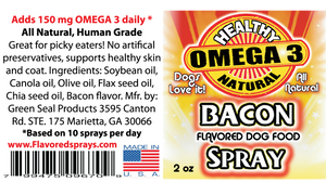 Bacon Spray For Dry Dog Food 2 Bottle Deal