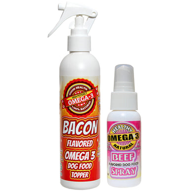 Bacon Spray 8 oz and Beef Burger Spray 2 oz Combo Deal
