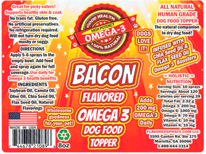 Bacon Spray for dry dog food 8 oz