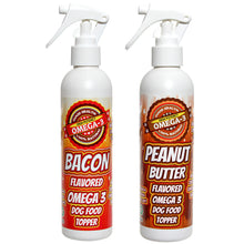 Load image into Gallery viewer, Bacon Spray and Peanut Butter Flavored Spray 2-8 oz Bottle Deal