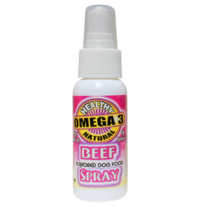 Beef Flavor Spray for dry dog food 2 oz Trial Size