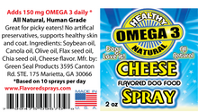 Load image into Gallery viewer, Bacon Spray Dog Food Topper 2 oz and Cheese Flavored Spray 2 oz Combo Deal