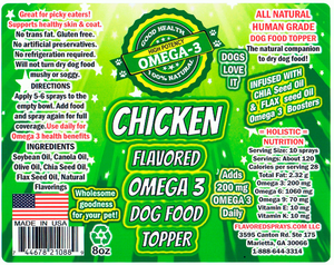 Chicken Flavor Topper for dry dog food 8 oz