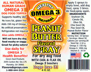 Peanut Butter Spray - Dog Food Topper 4 oz