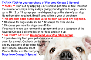 Beef Flavor Spray for dry dog food 2 oz Trial Size